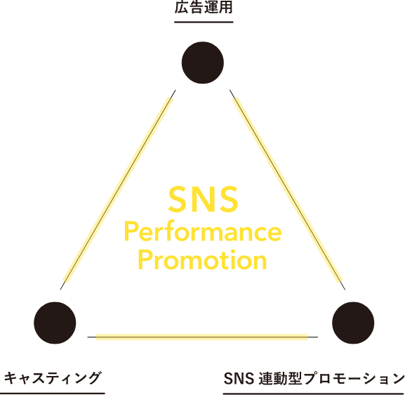 広告運用 SNS連動型プロモーション キャスティング SNS Performance Promotion